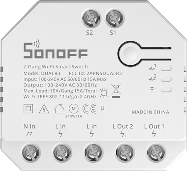 Sonoff DualR3 Dual Relay Two Way Power Metering Smart Switch