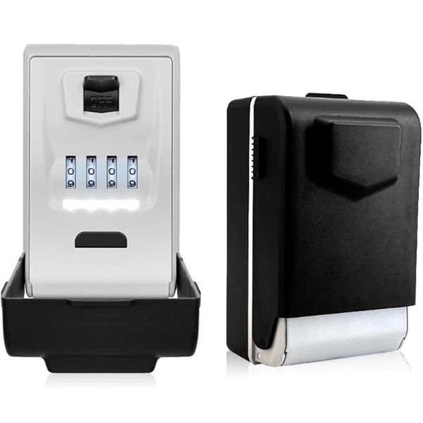 Key Lock Box for Outside with Light Up Dials House Key Lock Box Wall Mount