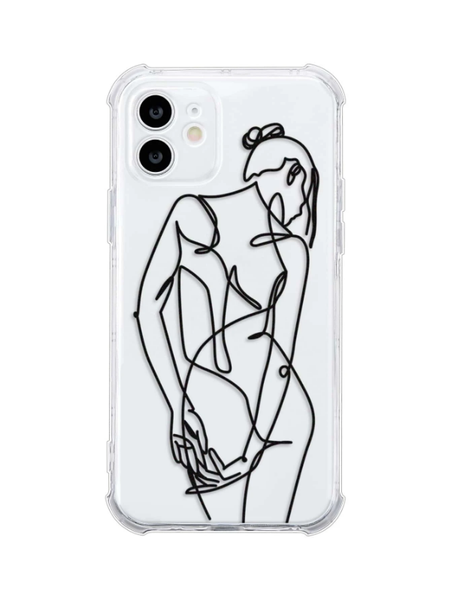 AMA One Line Art Women Body Shape Silicon Case For iPhone 11 Pro Max