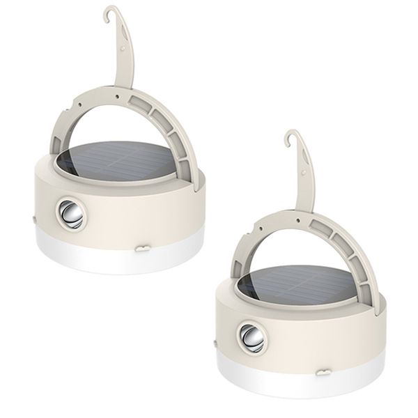 Outdoor Solar Lights,Rechargeable Camping Lantern,Dual light source
