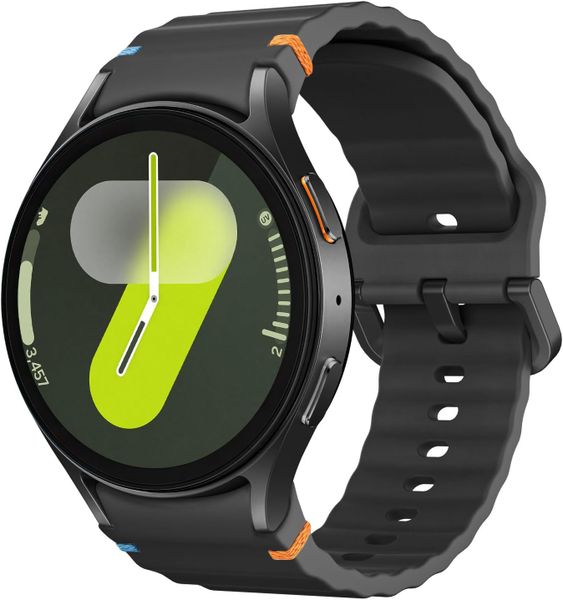 Black smart fitness watch with health tracker and AMOLED display