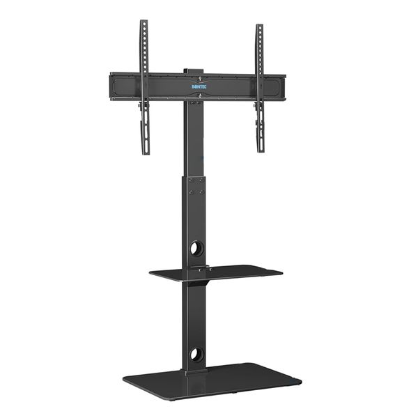 Bontec 2 Tier Universal Floor TV Stand 30-70" Tempered Glass Vesa 600x400mm