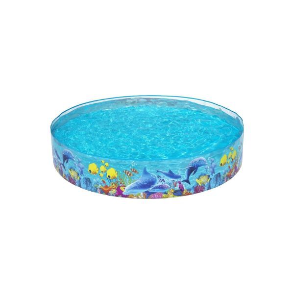 Round Inflatable Kids Swimming Pool with Underwater Print