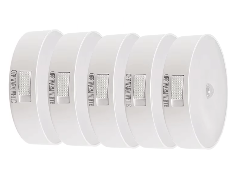 5 x IPSTYLE Two Color Motion Sensor Night Light Warm White In One LED Light