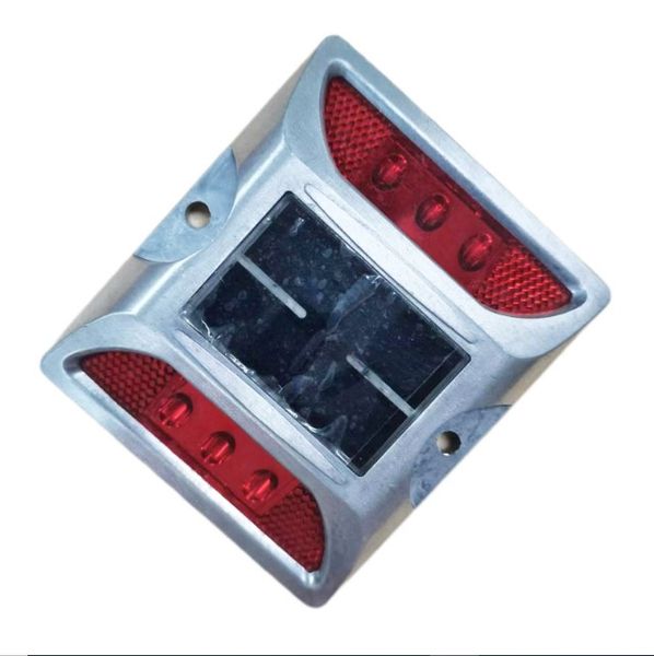 Solar Powered Aluminum Road Stud Light with Blue LED Reflective Cat Eye