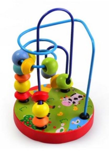 Wooden Mini Bead Wire Maze Educational Toy