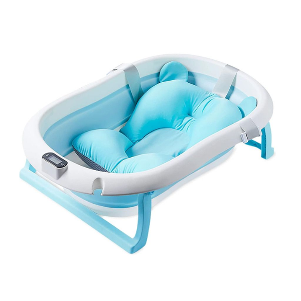 Foldable Baby Bathtub with Temperature Sensing,Collapsible Bath Tub