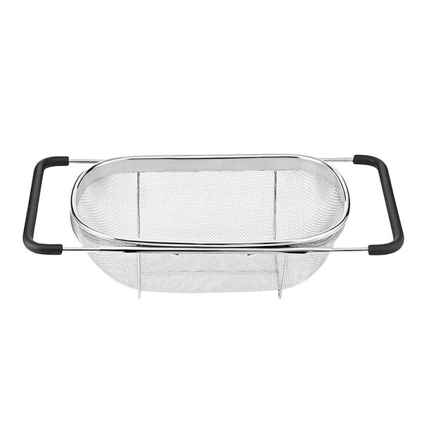 Stainless Steel Drain Basket - 34 × 24 × 11cm.