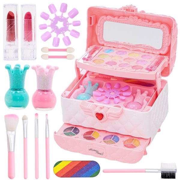 Kids Pretend Makeup Kit Non Toxic Washable Play Makeup Set for Little Girl