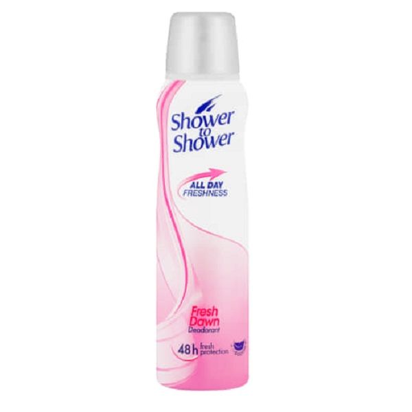 Shower to Shower Fresh Dawn Ladies Deodorant 150ml (6pack)