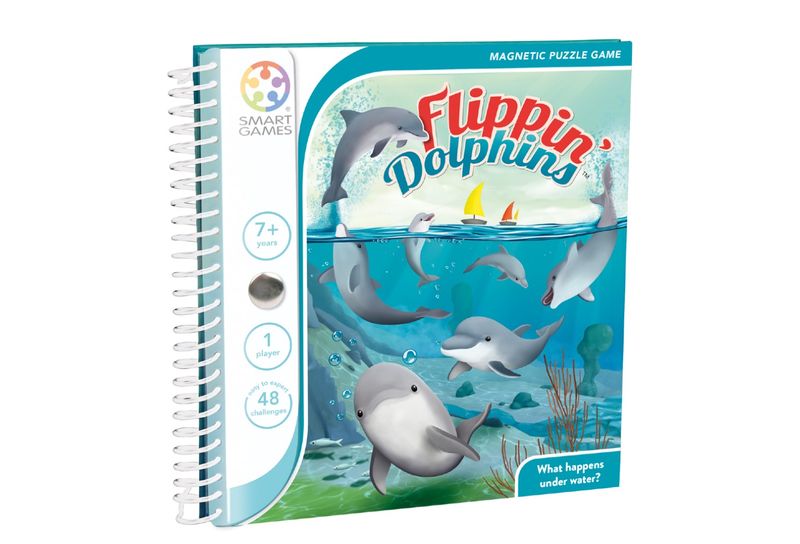 Smart Games - Flippin Dolphins- Magnetic Travel Game