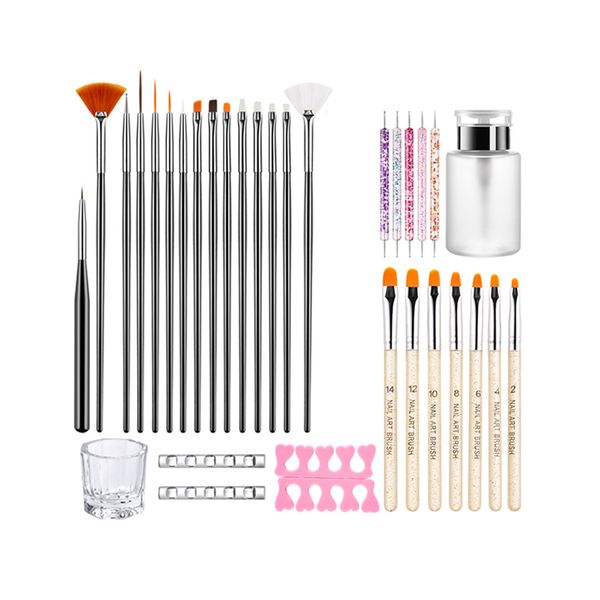 Acrylic Nail Art Brushes Tool Kit Manicure Set