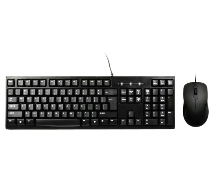 Professional Wired Keyboard and Mouse Combo in Black