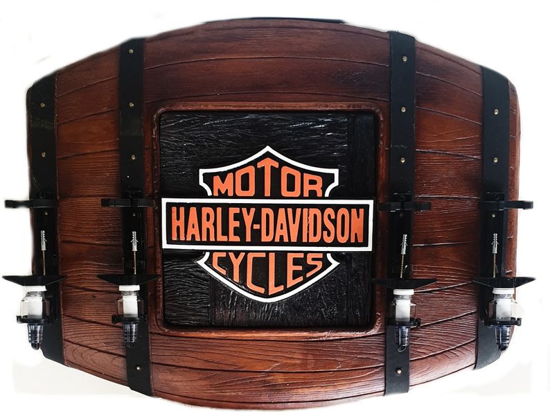 Harley Davidson 4 Optic Barrel Liquor Dispenser