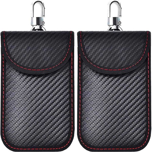 2pcs Small Faraday Pouch for Car Keys, Car Key Signal Blocking Bag