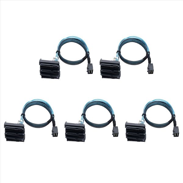5X Mini SAS SFF-8643 to 4X29Pin SFF-8482 Hard Disk Server Cable 3 33TF/1M