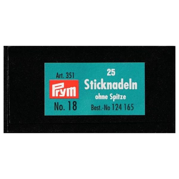 Prym 25 Pack Embroidery / Tapestry Needles Blunt, 1.00 x 43mm | 1.20 x 50mm