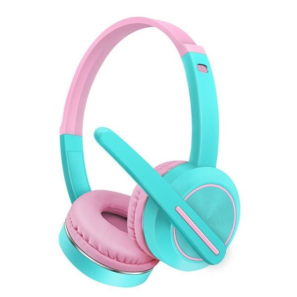 Wireless Bluetooth Headphones With Microphone - Pink &amp; Blue