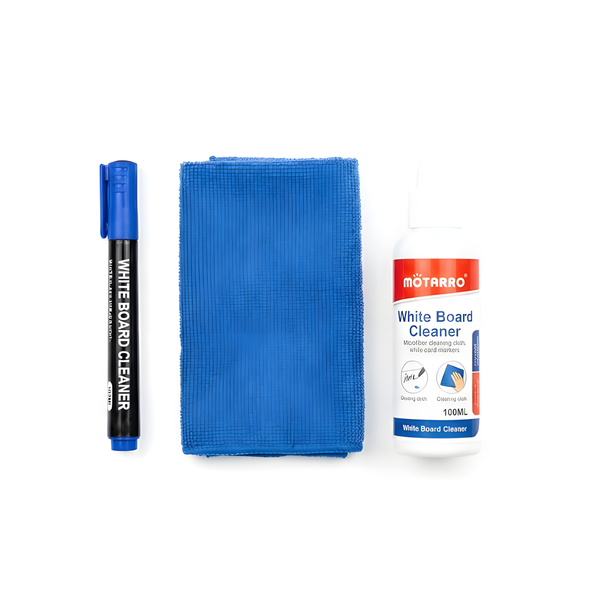 3Pcs Whiteboard Cleaning Kit: 100ml Spray, Cloth &amp; Marker