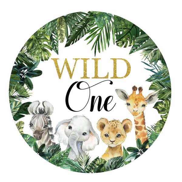 Wild One Round Wooden Vinyl Signage 40CM