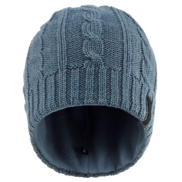 Wedze Adult Ski Cable Knit Wool Hat - Navy