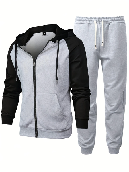 Tread Treasure-Men's Casual Mixed Colour Sportswear Set