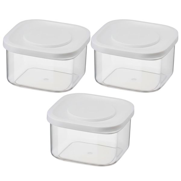 3 Pack - Plastic Transparent Sealed Lunchbox With Lid