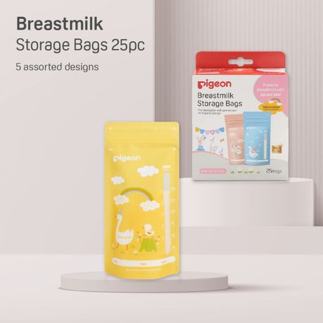 Pigeon Breast Milk Storage Bags 25pc - Animal Design