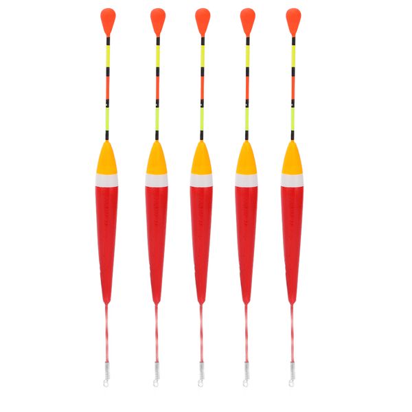5 Pieces Plastic Vertical Oval Stick Floats