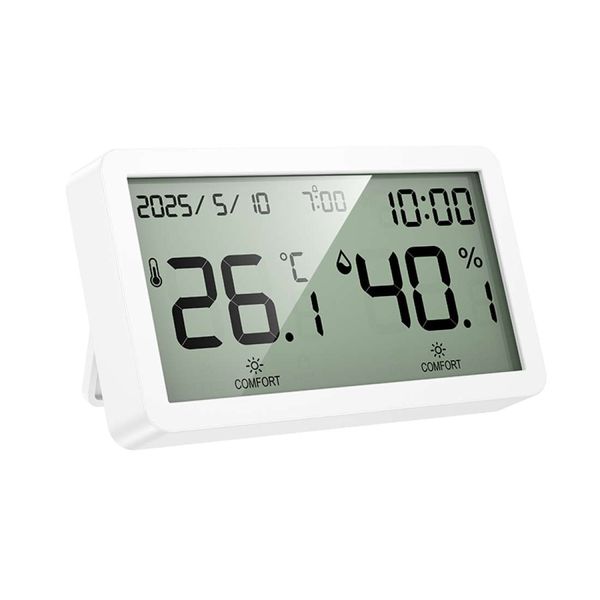 Precision Indoor Thermometer Hygrometer Time Alarm and Comfort Display AN