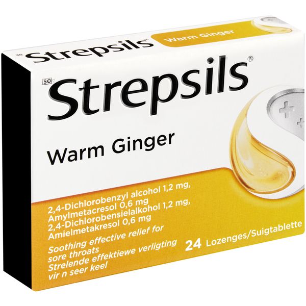 Strepsils Warm Ginger, 24s, Sore Throat Lozenges