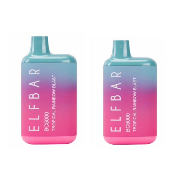 Elf Bar BC5000 Disposable Vape 5000 puffs Tropical Rainbow Blast - Pack of 2