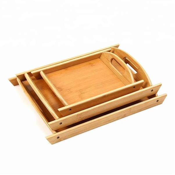 Set of 3 Bamboo Serving Tray