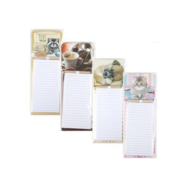 Assorted Shopping List With Pencil - 4 Pack