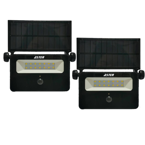 2PCS ASTER Solar Flood Lights Outdoor Waterproof Motion Sensor