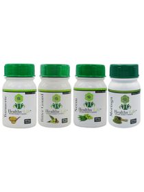 Healthy Life Combo-Neem /Moringa/Turmeric/Bitter Gourd Capsules-60's ...