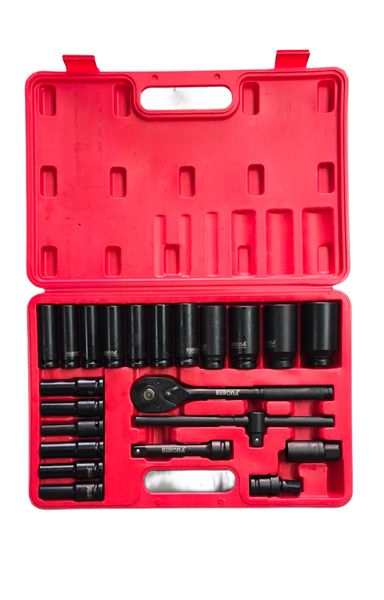 Bebona 1/2 inch Drive Impact Deep Socket Set - 23 Piece