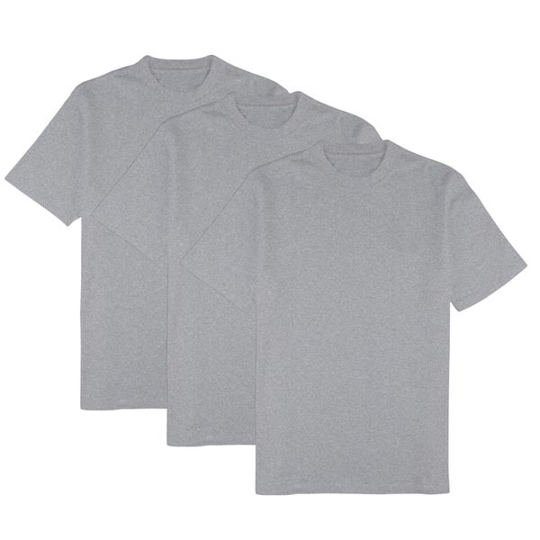 Pappa Joe - Men's Basic T - Grey Melange (3 Pack)