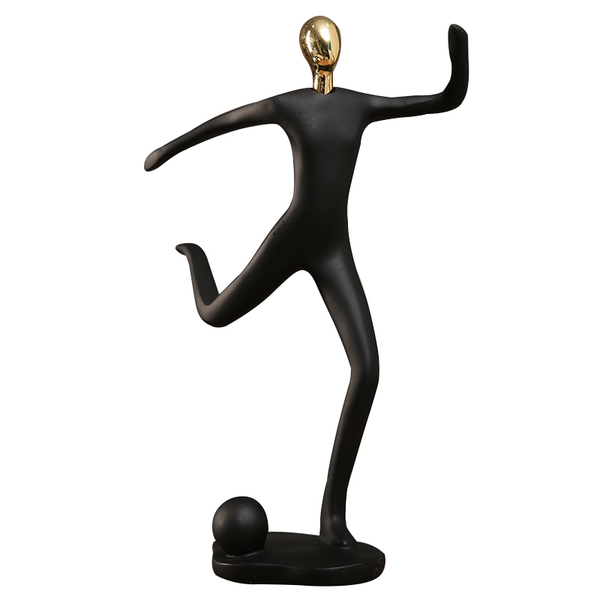 Soccer Sculpture Figures Desk Bookshelf Figurines Decor