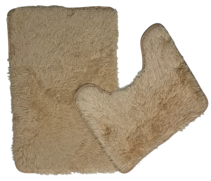 2pc Bathroom Rugs Fine Shaggy Set