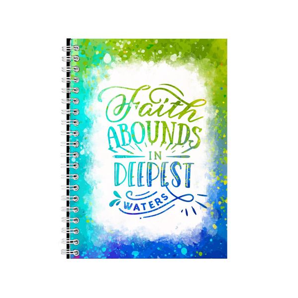 Faith Abound In Deepest Waters Notebook Faith Gift Idea A4 Notepad Pad 79
