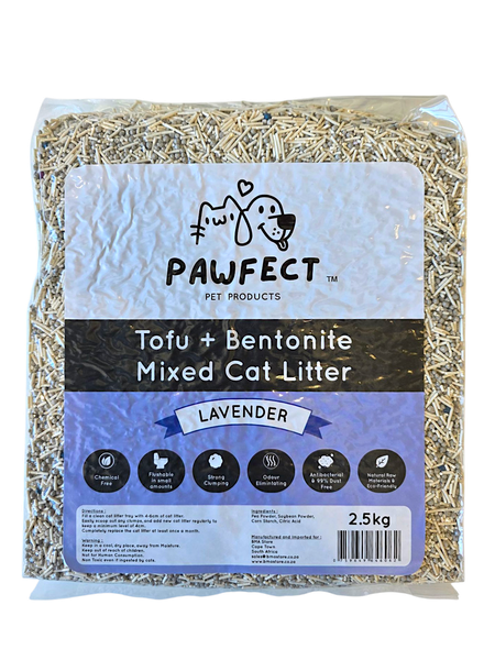 Pawfect - Tofu &amp; Bentonite - White Lavender Mixed Cat Litter