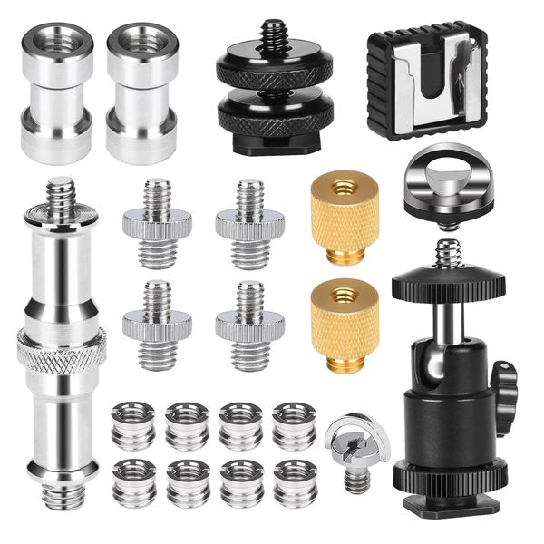 Tool DIY Stainless Steel Camera &amp; Tripod Screw Adapter Set (22pcs)