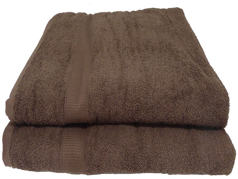 Auchen 380GSM Bath Sheet 090x180cm (2 Piece) - Chocolate