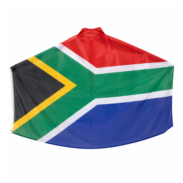 South African Flag Body Cape - SA Flag Supporter Wrap for Men Women
