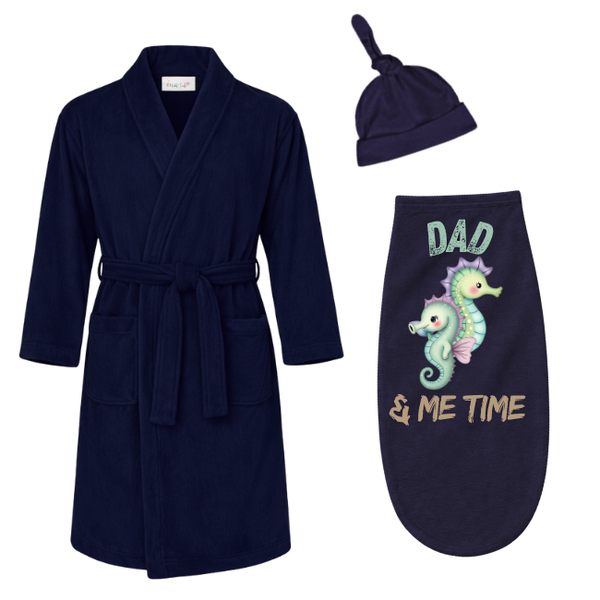 Baby &amp; Dad -Winter Gown &amp; Baby Swaddle Cocoon-Eng-Coral Reef