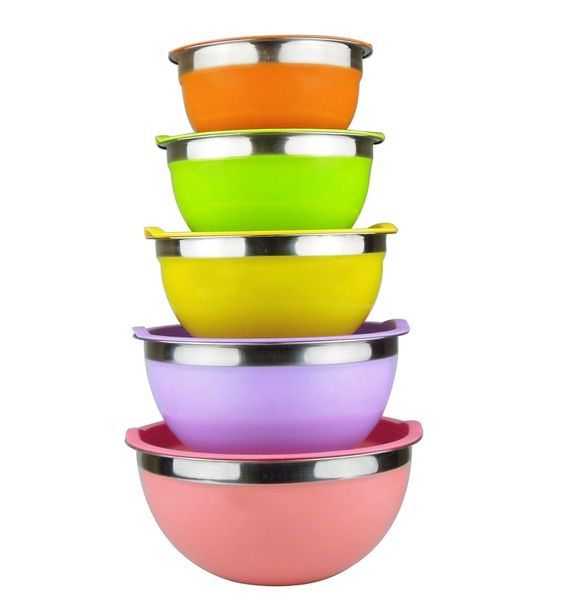 Mixing Bowls Set with Lids, 5 Pieces