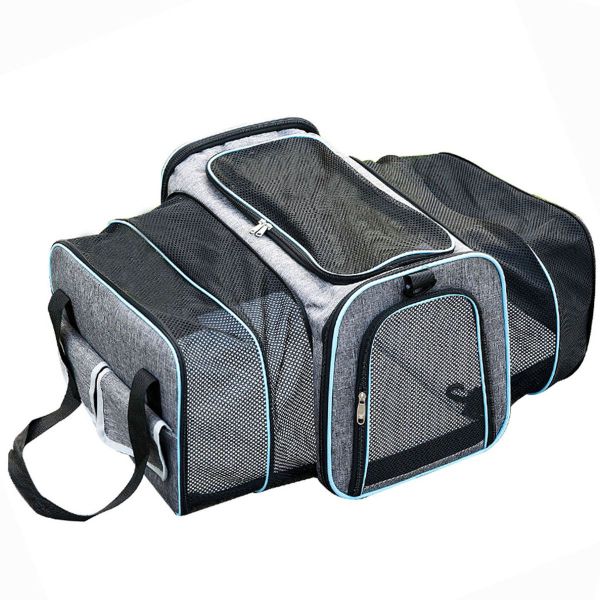 JESSEJESSE Airline Approved Pet Carrier, Expandable Foldable Cat Bag with
