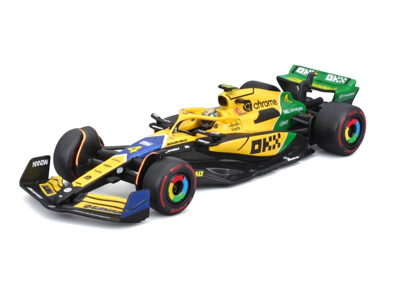 Bburago 1/43 McLaren F1 MCL38 '24 Senna #4 Norris - Hard Case (13cm Long)