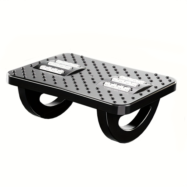 Office Desk Footrest Stool With Foot Massage Roller - Black
